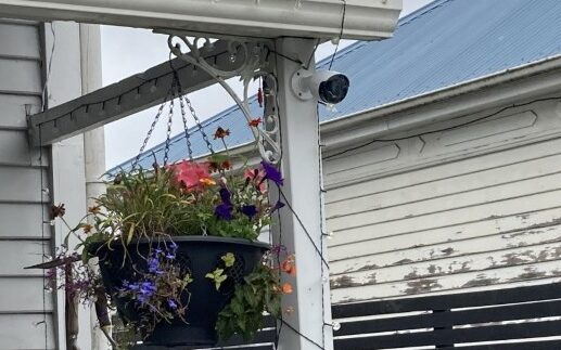 Security camera installed at the front of a Christchurch home