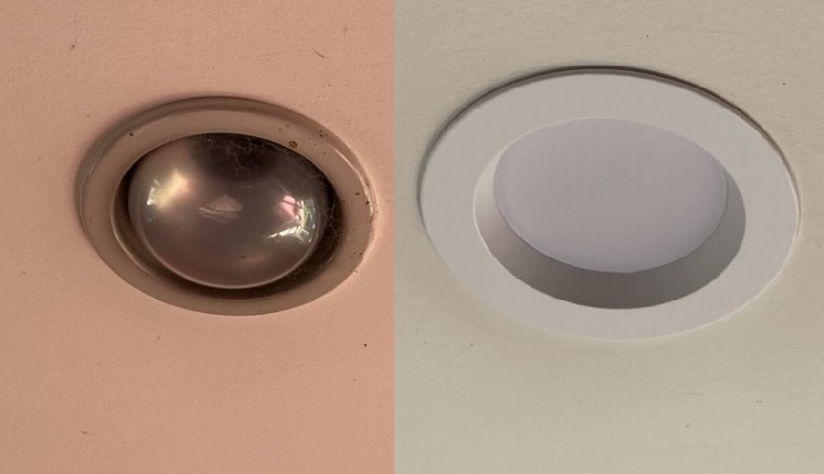 LED Downlight Before/After